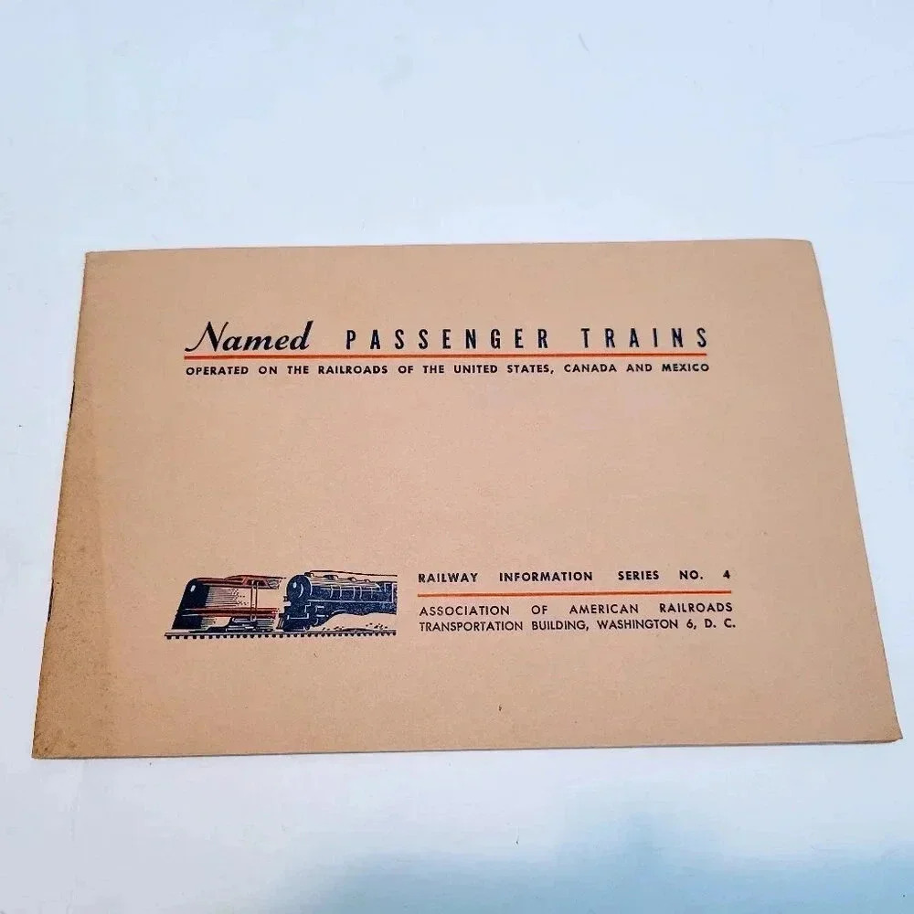 1948 Named Passenger Trains Railroads of US Canada & Mexico 38 Pages
